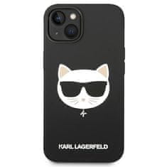 Karl Lagerfeld KARL LAGERFELD KLHMP14MSLCHBK IPHONE 14 PLUS / 15 PLUS 6,7" PEVNÉ POUZDRO ČERNO/ČERNÉ SILIKONOVÉ POUZDRO NA HLAVU CHOUPETTE MAGSAFE