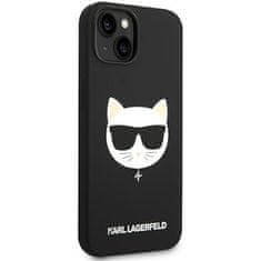 Karl Lagerfeld KARL LAGERFELD KLHMP14MSLCHBK IPHONE 14 PLUS / 15 PLUS 6,7" PEVNÉ POUZDRO ČERNO/ČERNÉ SILIKONOVÉ POUZDRO NA HLAVU CHOUPETTE MAGSAFE