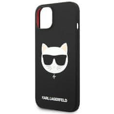 Karl Lagerfeld KARL LAGERFELD KLHMP14MSLCHBK IPHONE 14 PLUS / 15 PLUS 6,7" PEVNÉ POUZDRO ČERNO/ČERNÉ SILIKONOVÉ POUZDRO NA HLAVU CHOUPETTE MAGSAFE