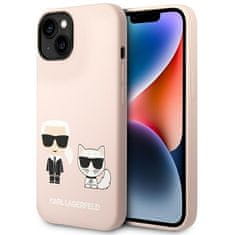 Karl Lagerfeld KARL LAGERFELD KLHMP14MSSKCI IPHONE 14 PLUS / 15 PLUS 6,7" PEVNÝ OBAL SVĚTLE RŮŽOVÝ/SVĚTLE RŮŽOVÝ SILIKON KARL & CHOUPETTE MAGSAFE