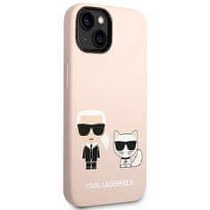 Karl Lagerfeld KARL LAGERFELD KLHMP14MSSKCI IPHONE 14 PLUS / 15 PLUS 6,7" PEVNÝ OBAL SVĚTLE RŮŽOVÝ/SVĚTLE RŮŽOVÝ SILIKON KARL & CHOUPETTE MAGSAFE