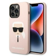 Karl Lagerfeld KARL LAGERFELD KLHMP14XSLKHLP PEVNÝ OBAL NA IPHONE 14 PRO MAX 6,7" SVĚTLE RŮŽOVÝ/SVĚTLE RŮŽOVÝ SILIKON KARL`S HEAD MAGSAFE