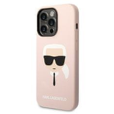 Karl Lagerfeld KARL LAGERFELD KLHMP14XSLKHLP PEVNÝ OBAL NA IPHONE 14 PRO MAX 6,7" SVĚTLE RŮŽOVÝ/SVĚTLE RŮŽOVÝ SILIKON KARL`S HEAD MAGSAFE