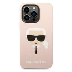 Karl Lagerfeld KARL LAGERFELD KLHMP14XSLKHLP PEVNÝ OBAL NA IPHONE 14 PRO MAX 6,7" SVĚTLE RŮŽOVÝ/SVĚTLE RŮŽOVÝ SILIKON KARL`S HEAD MAGSAFE