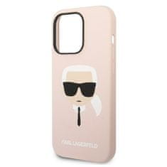 Karl Lagerfeld KARL LAGERFELD KLHMP14XSLKHLP PEVNÝ OBAL NA IPHONE 14 PRO MAX 6,7" SVĚTLE RŮŽOVÝ/SVĚTLE RŮŽOVÝ SILIKON KARL`S HEAD MAGSAFE