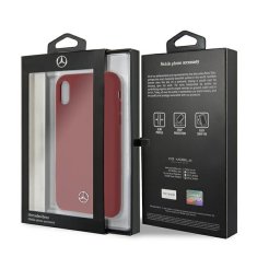 MERCEDES MERCEDES MEHCI61SILRE IPHONE XR ČERVENÉ/ČERVENÉ PEVNÉ POUZDRO SILICONE LINE