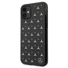 MERCEDES MERCEDES MEHCN61ESPBK IPHONE 11 / XR 6,1" ČERNO/ČERNÉ PEVNÉ POUZDRO SILVER STARS PATTERN