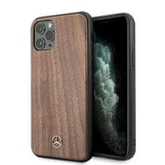 MERCEDES PEVNÉ POUZDRO MERCEDES MEHCN65VWOLB IPHONE 11 PRO MAX HNĚDÉ/HNĚDÉ WOOD LINE WALNUT