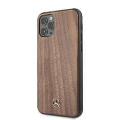 MERCEDES PEVNÉ POUZDRO MERCEDES MEHCN65VWOLB IPHONE 11 PRO MAX HNĚDÉ/HNĚDÉ WOOD LINE WALNUT