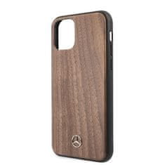 MERCEDES PEVNÉ POUZDRO MERCEDES MEHCN65VWOLB IPHONE 11 PRO MAX HNĚDÉ/HNĚDÉ WOOD LINE WALNUT