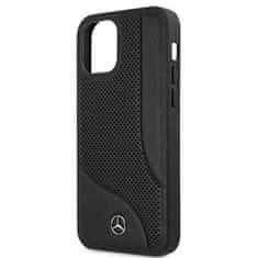 MERCEDES MERCEDES MEHCP12SCDOBK IPHONE 12 MINI 5,4" ČERNÉ/ČERNÉ PEVNÉ POUZDRO KŮŽE PERFOROVANÁ OBLAST