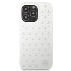 MERCEDES MERCEDES MEHCP13XESPWH IPHONE 13 PRO MAX 6,7" BÍLÝ/BÍLÝ PEVNÝ OBAL SILVER STARS PATTERN