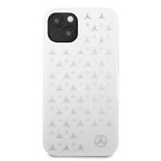 MERCEDES MERCEDES MEHCP13SESPWH IPHONE 13 MINI 5,4" BÍLÝ/BÍLÝ PEVNÝ OBAL SILVER STARS PATTERN