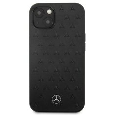 MERCEDES MERCEDES MEHCP13SPSQBK IPHONE 13 MINI 5,4" ČERNÉ/ČERNÉ PEVNÉ POUZDRO KOŽENÝ VZOR HVĚZD