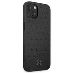 MERCEDES MERCEDES MEHCP13SPSQBK IPHONE 13 MINI 5,4" ČERNÉ/ČERNÉ PEVNÉ POUZDRO KOŽENÝ VZOR HVĚZD