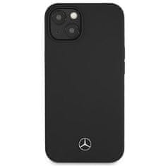 MERCEDES MERCEDES MEHCP13SSILBK IPHONE 13 MINI 5,4" ČERNÝ/ČERNÝ PEVNÝ OBAL SILIKONOVÁ ŘADA