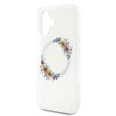 Guess GUESS GUHMP16MHFWFCT IPHONE 16 PLUS 6,7" PRŮHLEDNÝ PEVNÝ OBAL IML FLOWERS WREATH MAGSAFE