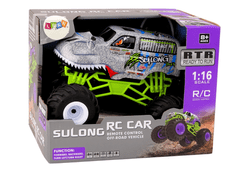 Lean-toys Terénní Auto Na Dálkové Ovládání Rc 1:16 Dinosaurus Šedivý