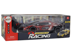 Lean-toys Auto Sportovní Na Dálkové Ovládání Rc Měřítko 1:16 Světla Červená