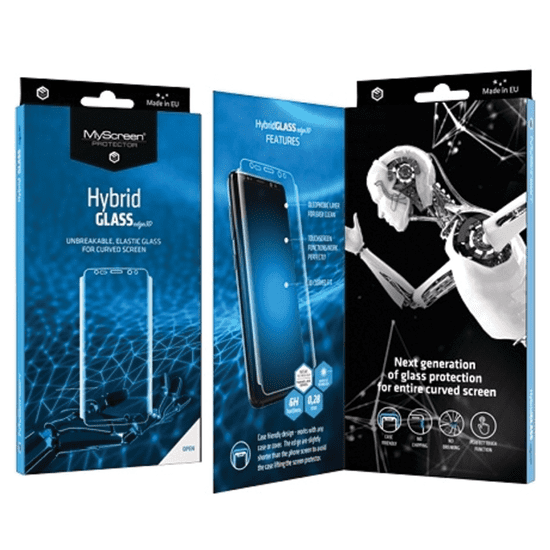 MyScreen Protector MS HYBRIDGLASS EDGE 3D IPHONE X/XS/11 PRO ČERNÉ/ČERNÉ HYBRIDNÍ SKLO