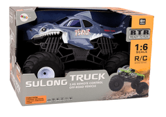 Lean-toys Velké Terénní Auto Na Dálkové Ovládání 2.4G Rc 1:6 Žralok