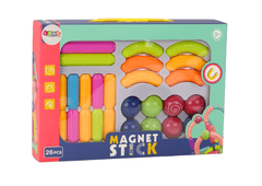 Lean-toys Sada Magnetických Kostek Konstrukční 26El Barevné