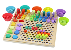 Lean-toys Dřevěná Skládačka Učení Počítání Sorter Rybaření