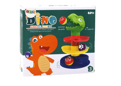 Lean-toys Vzdělávací Skluzavka Pro Kuličky Sorter Zelený Dinosaurus