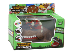 Lean-toys Dovednostní Hra Kousací Dinosaurus Triceratops Hnědá Světla Zvuky