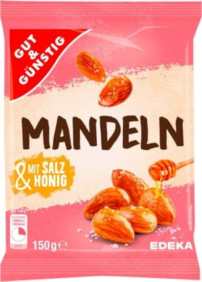 Gut & Gustig G&G Mandle se solí a medem 150g