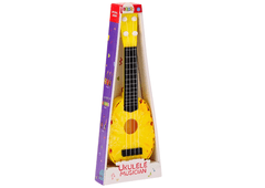 Lean-toys Ukulele Pro Děti Mini Kytara 4 Struny Motiv Ananas Kytara Žlutá 15″