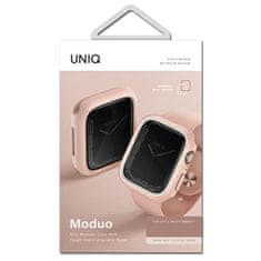 UNIQ UNIQ POUZDRO MODUO APPLE WATCH SERIES 4/5/6/7/8/9/SE/SE2 44/45 MM RŮŽOVO-BÍLÁ/MODRÁ-BÍLÁ