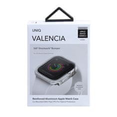 UNIQ UNIQ POUZDRO VALENCIA APPLE WATCH SERIES 4/5/6/SE 40MM. STŘÍBRO/TITANOVÉ STŘÍBRO