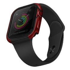 UNIQ UNIQ POUZDRO VALENCIA APPLE WATCH SERIES 4/5/6/SE 44MM. ČERVENÁ/KARMÍNOVĚ ČERVENÁ