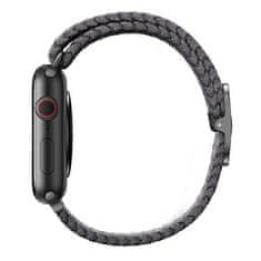 UNIQ ŘEMÍNEK UNIQ ASPEN APPLE WATCH 40/38/41 MM SERIES 1/2/3/4/5/6/7/8/9/SE/SE2 PLETENÁ ŠEDÁ/GRANITOVĚ ŠEDÁ