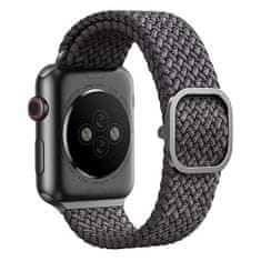 UNIQ ŘEMÍNEK UNIQ ASPEN APPLE WATCH 40/38/41 MM SERIES 1/2/3/4/5/6/7/8/9/SE/SE2 PLETENÁ ŠEDÁ/GRANITOVĚ ŠEDÁ