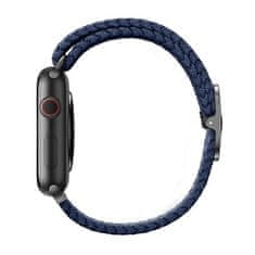 UNIQ UNIQ ASPEN APPLE WATCH ŘEMÍNEK 40/38/41 MM SERIES 1/2/3/4/5/6/7/8/9/SE/SE2 OPLETENÝ MODRÝ/OXFORD MODRÝ