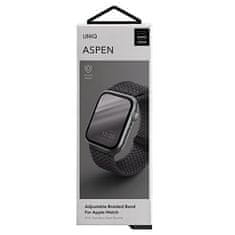 UNIQ ŘEMÍNEK UNIQ ASPEN APPLE WATCH 40/38/41 MM SERIES 1/2/3/4/5/6/7/8/9/SE/SE2 PLETENÁ ŠEDÁ/GRANITOVĚ ŠEDÁ