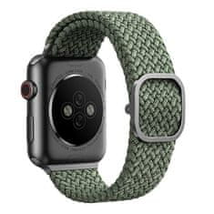 UNIQ UNIQ ASPEN APPLE WATCH ŘEMÍNEK 40/38/41 MM SERIES 1/2/3/4/5/6/7/8/9/SE/SE2 SPLÉTANÉ ZELENÉ/CYPŘIŠOVĚ ZELENÉ