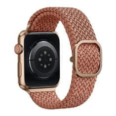 UNIQ UNIQ ASPEN APPLE WATCH ŘEMÍNEK 44/42/45 MM SERIES 1/2/3/4/5/6/7/8/9/SE/SE2 SPLÉTANÝ RŮŽOVÝ/GRAPEFRUITOVĚ RŮŽOVÝ