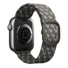 UNIQ UNIQ ASPEN APPLE WATCH ŘEMÍNEK 44/42/45 MM ŘADA 1/2/3/4/5/6/7/8/9/SE/SE2 SPLÉTANÝ DE ŠEDÝ/OBLÁZKOVĚ ŠEDÝ