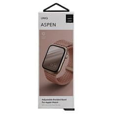 UNIQ UNIQ ASPEN APPLE WATCH ŘEMÍNEK 44/42/45 MM SERIES 1/2/3/4/5/6/7/8/9/SE/SE2 SPLÉTANÝ RŮŽOVÝ/GRAPEFRUITOVĚ RŮŽOVÝ