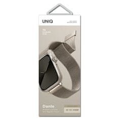 UNIQ UNIQ DANTE ŘEMÍNEK APPLE WATCH SERIES 1/2/3/4/5/6/7/8/9/SE/SE2 42/44/45 MM HVĚZDNÉ SVĚTLO Z NEREZOVÉ OCELI