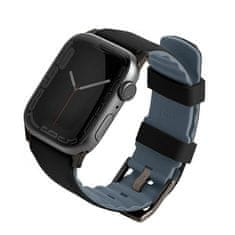 UNIQ UNIQ ŘEMÍNEK LINUS APPLE WATCH SERIES 1/2/3/4/5/6/7/8/9/SE/SE2 38/40/41 MM. AIROSOFT SILIKONOVÁ ČERNÁ/PŮLNOČNÍ ČERNÁ