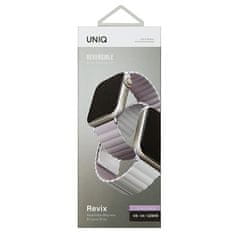 UNIQ UNIQ ŘEMÍNEK REVIX APPLE WATCH SERIES 1/2/3/4/5/6/7/8/9/SE/SE2/ULTRA/ULTRA 2 42/44/45/49 MM. OBOUSTRANNÉ MAGNETICKÉ LILA-BÍLÁ/LILA-BÍLÁ