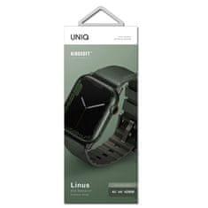 UNIQ UNIQ ŘEMÍNEK LINUS APPLE WATCH SERIES 1/2/3/4/5/6/7/8/9/SE/SE2/ULTRA/ULTRA 2 42/44/45/49 MM. AIROSOFT SILIKONOVÁ ZELENÁ/MECHOVÁ ZELENÁ