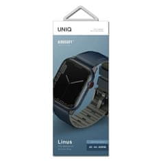 UNIQ UNIQ ŘEMÍNEK LINUS APPLE WATCH SERIES 1/2/3/4/5/6/7/8/9/SE/SE2/ULTRA/ULTRA 2 42/44/45/49 MM. AIROSOFT SILIKONOVÁ MODRÁ/NÁMOŘNICKÁ MODRÁ