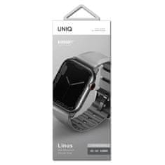 UNIQ UNIQ ŘEMÍNEK LINUS APPLE WATCH SERIES 1/2/3/4/5/6/7/8/9/SE/SE2/ULTRA/ULTRA 2 42/44/45/49 MM. AIROSOFT SILIKONOVĚ ŠEDÁ/KŘÍDOVĚ ŠEDÁ