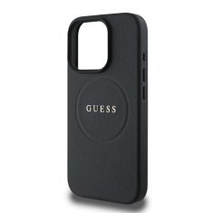 Guess GUESS GUHMP16LPGHSMMK IPHONE 16 PRO 6,3" ČERNO/ČERNÉ PEVNÉ POUZDRO GRAINED RING MAGSAFE