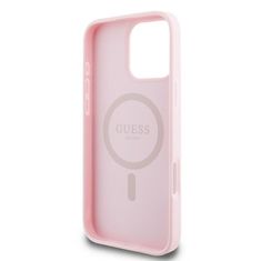 Guess GUESS GUHMP15XPGHSMMP IPHONE 15 PRO MAX 6,7" RŮŽOVÉ/RŮŽOVÉ PEVNÉ POUZDRO GRAINED RING MAGSAFE